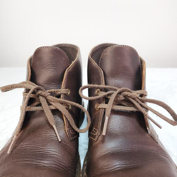 Clarks Men’s Desert Chukka Boots 8.5 Brown Leather Weathered Retro Heritage main image 4